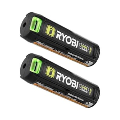 USB Lithium 2.0 Ah Lithium Rechargeable Batteries (2-Pack)