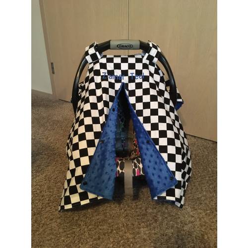 Car Seat Canopy Baby Boy Race Car Nursery Theme Girl Car Seat Canopy Race Car Girl Checkered Flag Baby Dirt Bike Motocross