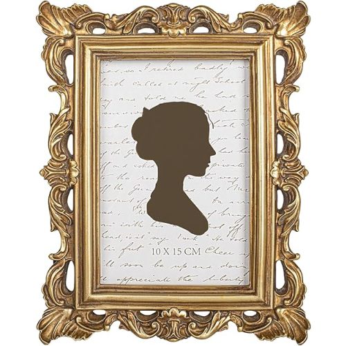 AELS 4x6 Inch Vintage Picture Frame, Elegant Antique Photo Frames with Glass Front, Photo Display, Tabletop Wall Hanging, Gift Ideas