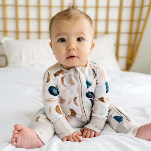 Luna Neutral Two-Piece Short Sleeve Pajama Set