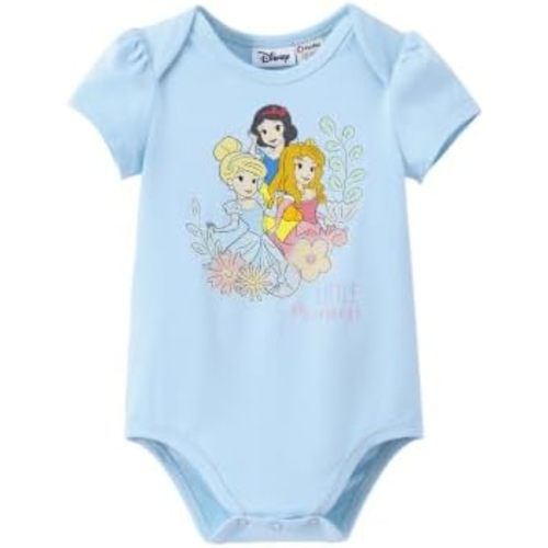 Disney Stitch Princess Marvel Spiderman Mickey and Friends Baby Girls Clothes Snap Bodysuit for Newborn to Infant