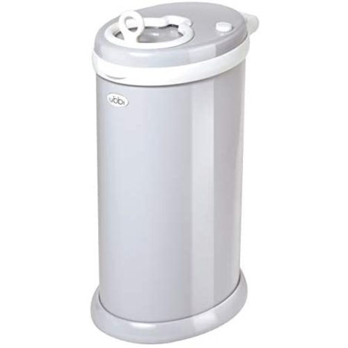 Ubbi Steel Odor Locking, No Special Bag Required Money Saving, Awards-Winning, Modern Design Registry Must-Have Diaper Pail, Gray