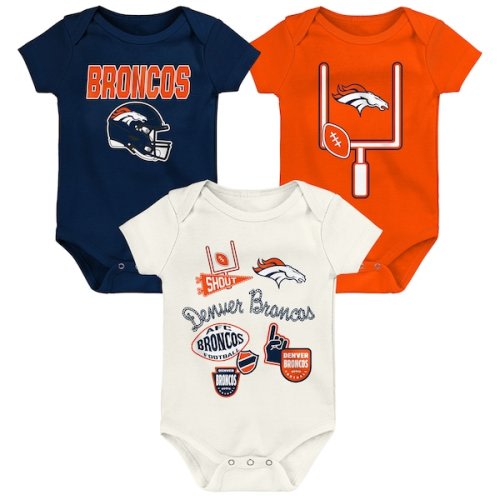 Denver Broncos Outerstuff Infant & Newborn Littlest Player Three-Piece Bodysuit Set