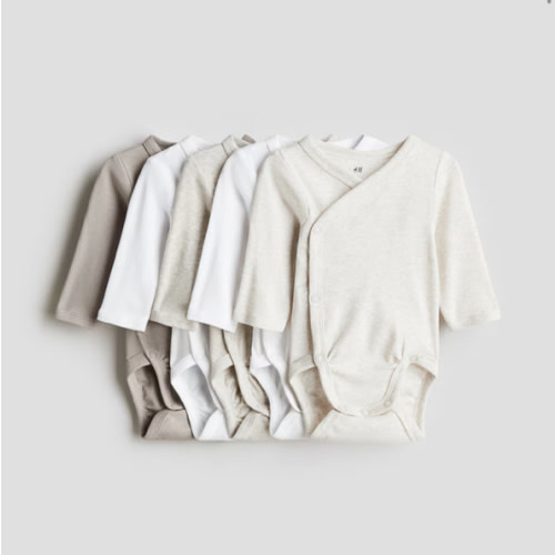 5-PACK WRAPOVER BODYSUITS