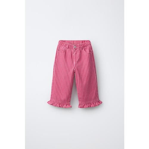 RUFFLED STRIPED CULOTTES