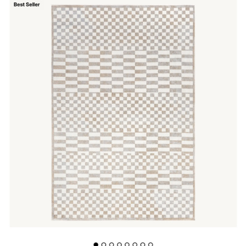 Kallie Washable Tiled Rug | Beige – Rugs USA