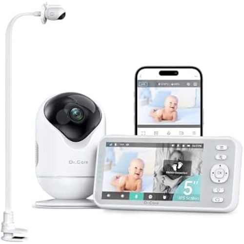 Dr.Care VistaView 5" 1080P Smart WiFi Baby Monitor with Camera ＆ Clip Mount