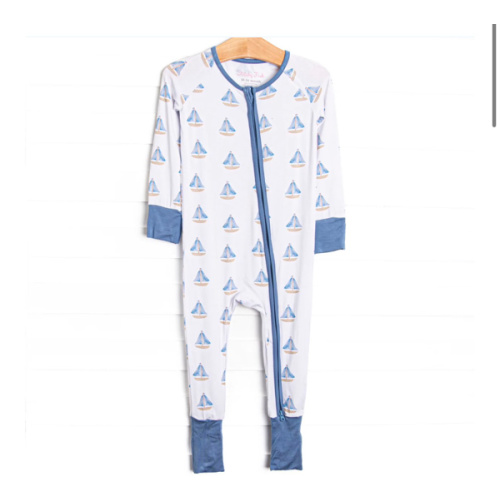 Sea Breeze and Sails Bamboo Zippy Pajama, Blue – Stitchy Fish