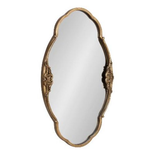 Kate and Laurel Novella Decorative Wall Mirror, 30x18, Gold