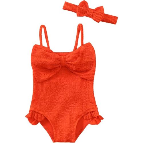 Mioglrie Toddler Baby Girl Swimsuit Infant Bathing Suits Summer Beach Swim Suit Newborn One Piece Swimwear for Girls