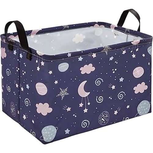 Rec Toy Box Chest Kids Hamper Storage Basket Collapsible Organizer Bin Gift Baskets for Home/Dorm/Kitchen/Pet/Office/Closet/Shelf