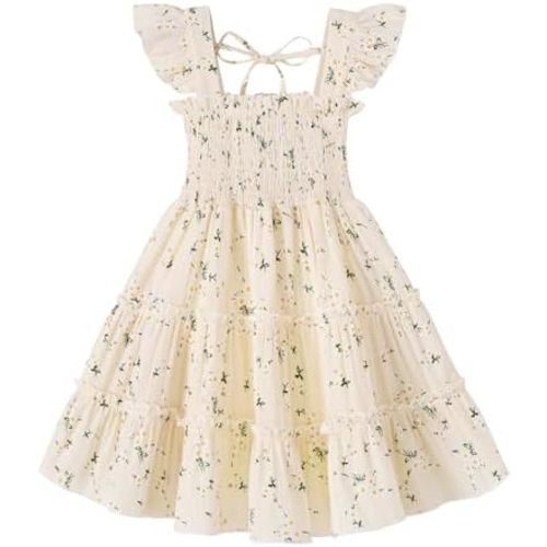 YOUNGER TREE Toddler Girl Dress Kids Sleeveless Ruffle Dresses for Girls Summer Outfits Beach Sundress