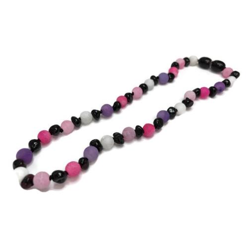 Baltic Amber Teething Necklace Polished Cherry Fluorite Necklace Focus Clarity
