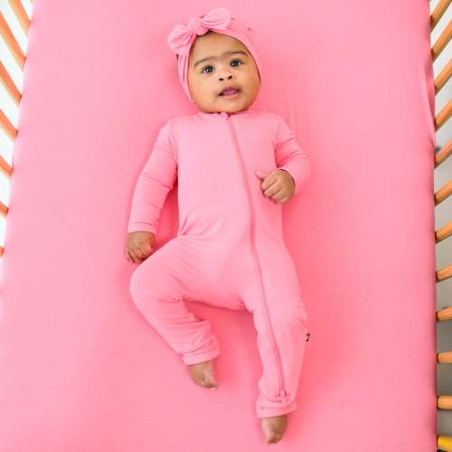 Zippered Romper in Guava