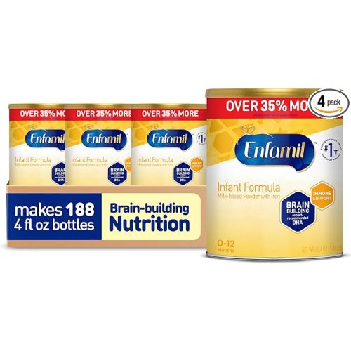 Enfamil Infant Formula, Milk-Based Baby Formula, 29.4 Oz, 4 CT