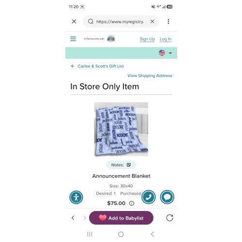 Announcement Blanket