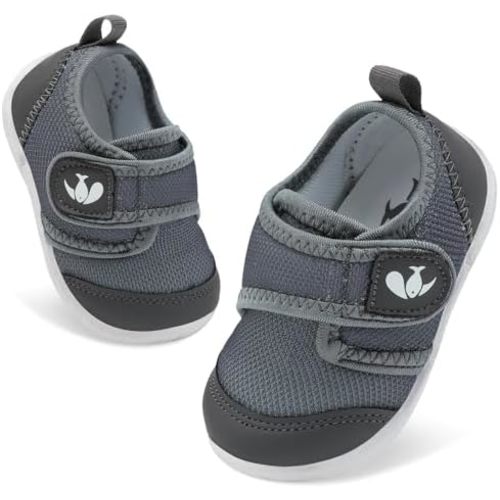 FEETCITY Baby First Walking Shoes Boys Girls Infant Sneakers Crib Shoes Breathable Lightweight Slip On Shoes