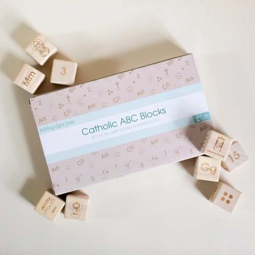 Catholic Wooden Alphabet Blocks Set