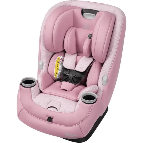 Maxi-Cosi Pria All-in-One Convertible Car Seat, Rear Facing Car Seat for Infants from 4-40 lbs, Forward Facing Car Seat up to 100 lbs in Booster Seat Mode, Rose Pink Sweater