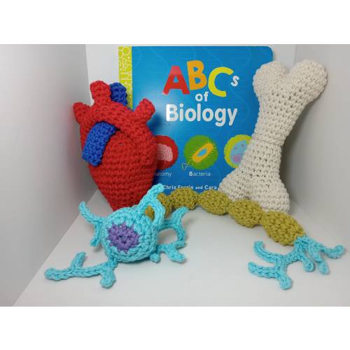 Crocheted ABC's of Biology Book Gift Set for Baby
