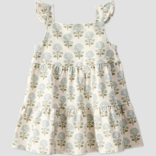 Little Planet by Carter's Organic Baby Knit Dress - Newborn: Floral Sleeveless Jersey Tunic