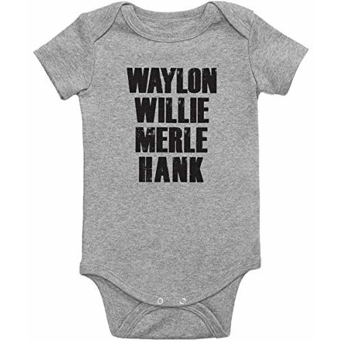 King Mouse Country Music Legends Baby Onesie/Waylon Willie Merle Hank Music Stars Infant Bodysuit