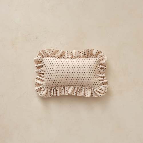 Mini Ruffle Pillow | Swiss Dot