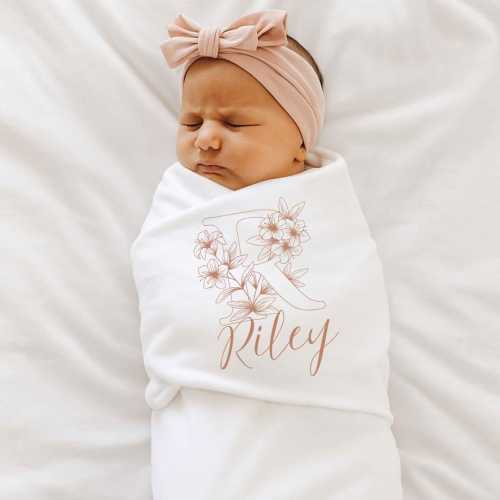 Personalized Baby Swaddle Sleep Sack / Keepsake Baby Shower Gift Idea / Unique Newborn Gift / Monogram Baby Swaddle Gift / Zip-up Swaddle