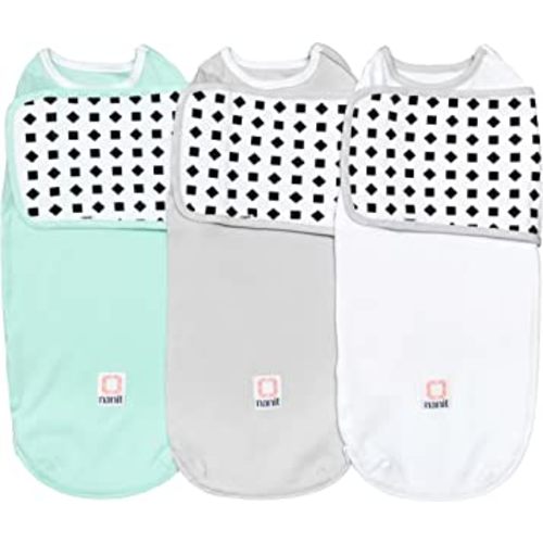 Nanit Breathing Wear Swaddle, Size Small, 0-3 months, Multicolor, 3 Count