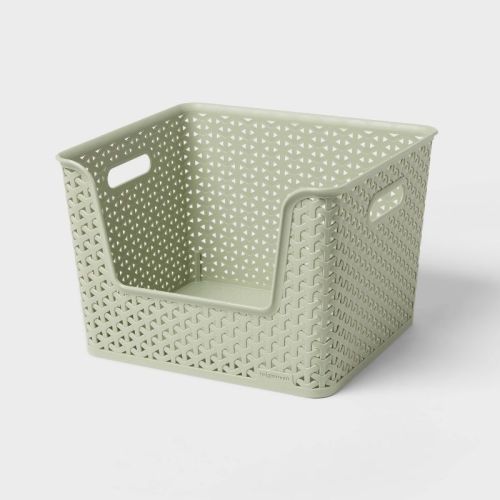 Y-Weave Easy Access Decorative Storage Basket Green - Brightroom™