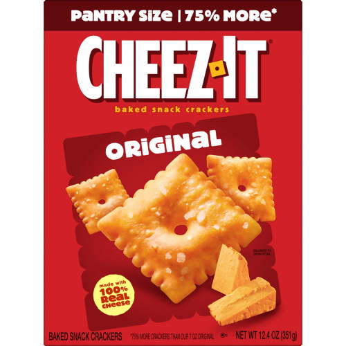 Cheez-It Original Cheese Crackers, Baked Snack Crackers, 12.4 oz