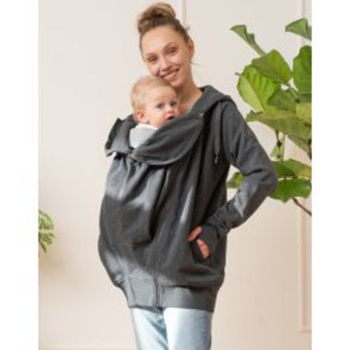 Grey 3 in 1 Maternity Hoodie