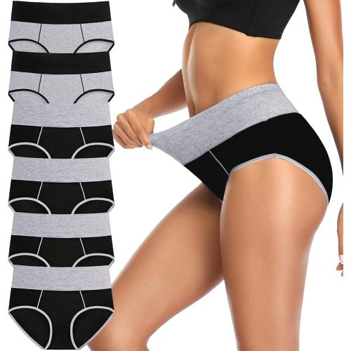 Annenmy Postpartum Underwear Women High Waisted Cotton Underwear Breathable C Section Panties Tummy Control Briefs