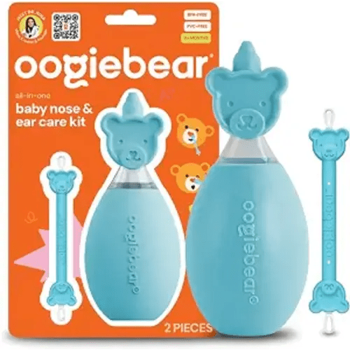 oogiebear All-in-One Baby Nose & Ear Care Breathing Kit, 2 Pieces, Blue