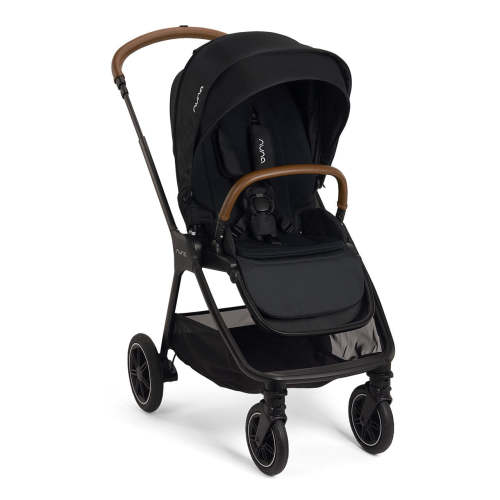 Nuna TRIV Next Stroller w/ Magnetic Buckle - Caviar/Cognac