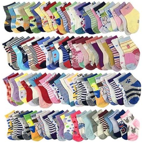 WAFUNNE 20 Pairs Baby Socks Wholesale for Infant Toddler Kids Children (Pattern at Random)