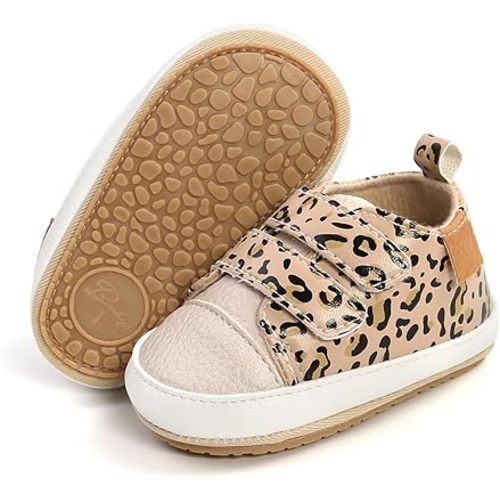 SOFMUO Baby Boys Girls High Top Ankle PU Leather Sneakers Soft Rubber Sole Infant Moccasins Newborn Oxford Loafers Anti-Slip Toddler Wedding Uniform Dress Shoes