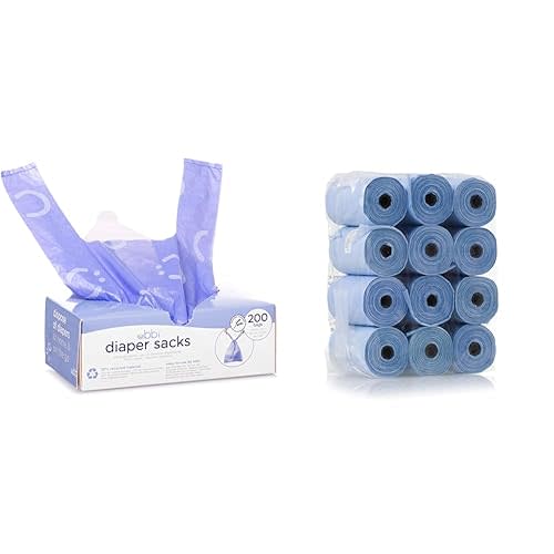 Ubbi Disposable Diaper Sacks, Lavender Scented & On The Go Waste Disposal Bags Refills Value Pack, Lavender Scented, 12 Roll Refills, Baby On The Go Essentials