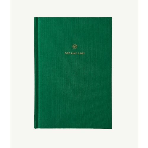 One Line a Day - Linen Emerald Notebook 
Notebook