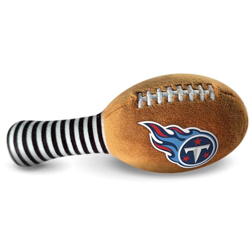 Tennessee Titans Plush Football Rattle by Smilo - Officially Licensed NFL Baby Rattle Toy - Soft Baby Rattle with Bell - for Babies and Toddlers from 3 Months
