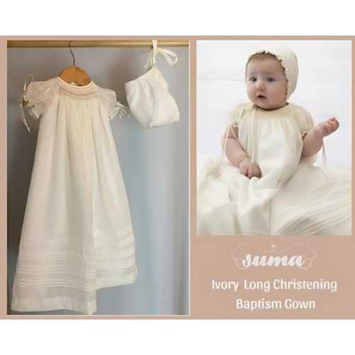 Christening Gown and bonnet  for Baby Girl, Baptism Gown for Girls, Baby Blessing Gown, Dedication, Spanish Dress,  Free Personalization
