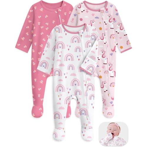 Unnivoll Baby Sleepers 100% Organic Cotton Baby Pajamas Boys Girls Clothes