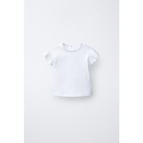SWISS EMBROIDERY T-SHIRT - White | ZARA United States