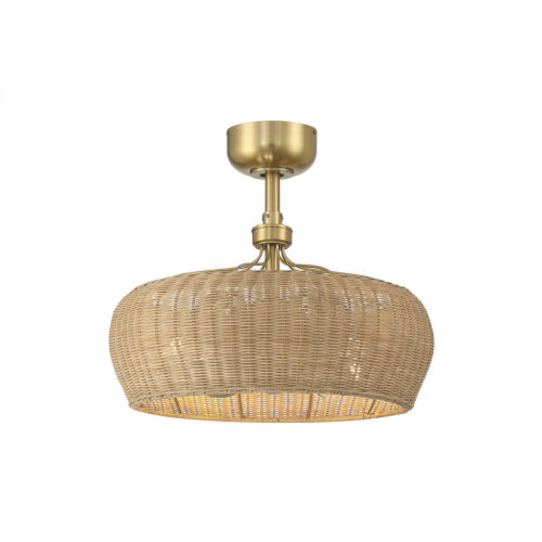 Bayou Breeze Ayane 22'' Ceiling Fan with Natural Rattan Shade and Light Kit Included & Reviews | Wayfair