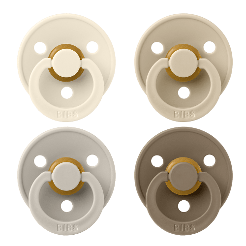 Colour Pacifiers 4 Pack - Ivory/Sand/Vanilla/Dark Oak