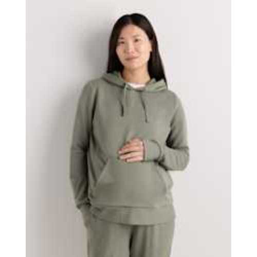 SuperSoft Fleece Maternity & Nursing Hoodie in Smoked Thyme Green