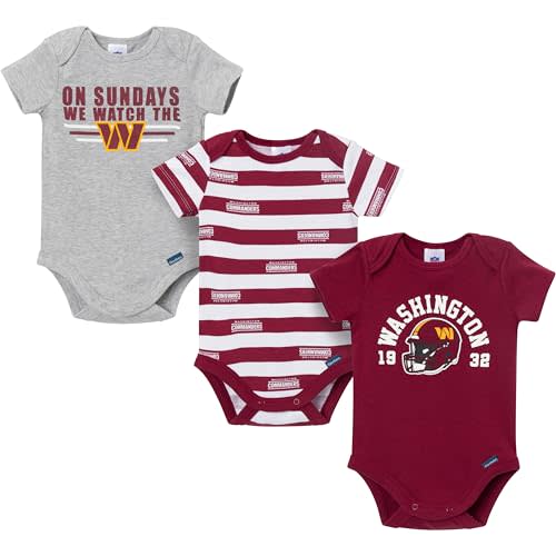 Gerber NFL baby-boys Nfl 3-pack Onesie Bodysuit