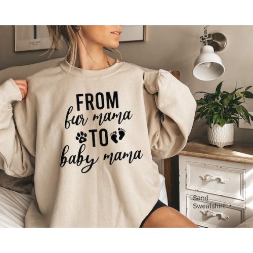 From Fur Mama to Baby Mama Shirt Women's Cute Pregnancy - Etsy