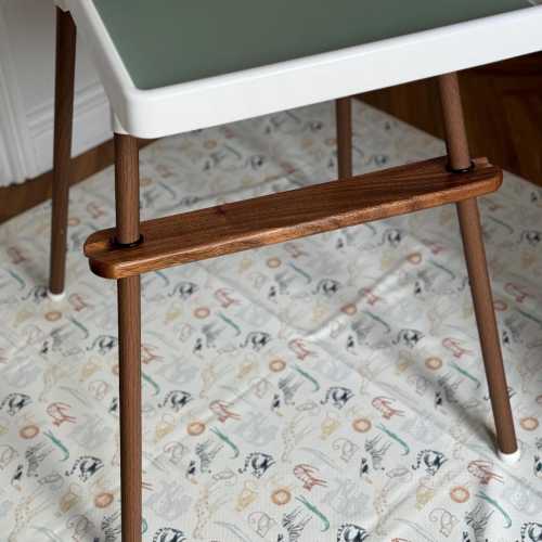 Adjustable Walnut Footrest for Ikea Antilop High Chair