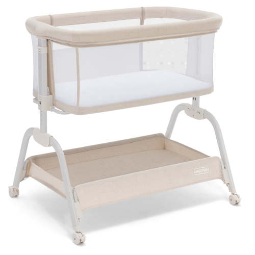 HARPPA Baby Bassinet, Height Adjustable with Wheels and Storage
